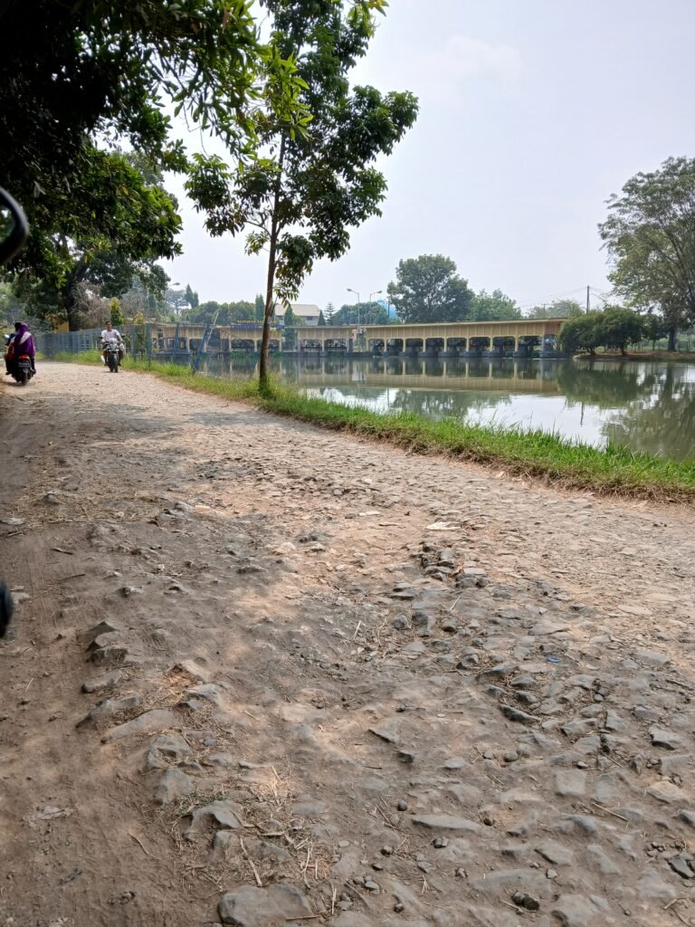 Kondisi Jalan Rusak di Desa Klari yang Membahayakan