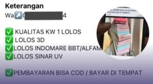 Marketplace Facebook jadi Media Penjual Uang Palsu di Bekasi