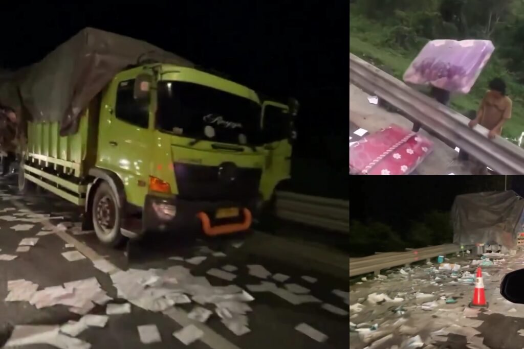 Kecelakaan di Tol Cipularang, Muatan Truk Raib Dijarah Warga