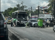 Biskita Bekasi Tabrak Truk Tangki, 3 Orang Luka-Luka