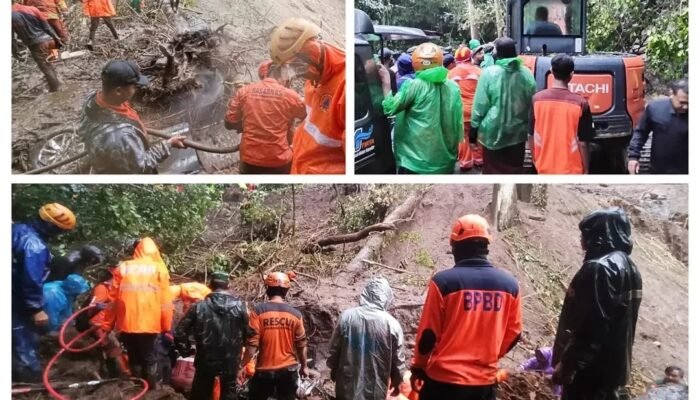 Longsor di Mojokerto, Sejumlah Mobil dan Motor Turut Tertimbun