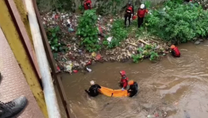Balita Hanyut di Kali Baru Depok Ditemukan Meninggal Dunia