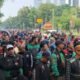 Pengemudi Ojol Gelar Aksi Tolak Status Buruh dan Potongan 20%