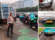 SUV Pajero Sport Hantam Separator, 2 Pengendara di Gatot Subroto Terluka