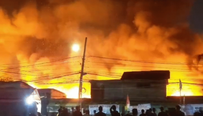 Pasar di Perumahan Pejuang Pratama Terbakar, Kerugian Capai Rp1 Miliar