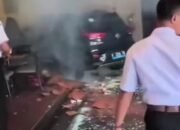 Diduga Akibat Gangguan Elektrik, SUV Listrik Tabrak Lobi Tjokro Hotel Klaten