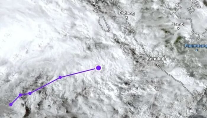 Bibit Siklon Tropis 91S Terbentuk di Barat Daya Lampung, BMKG: Potensi Berkembang Masih Rendah