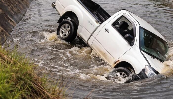 Terjun ke Irigasi Belendung, Seorang Pengemudi Mobil Pikap Meninggal Dunia