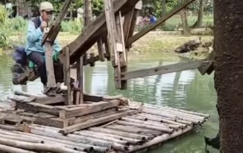 Kreatif! Pria Asal Cikampek Ciptakan Ekskavator Mini dari Kayu