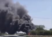 Geger! Gudang Limbah Tak Beroperasi di Purwasari Karawang Terbakar
