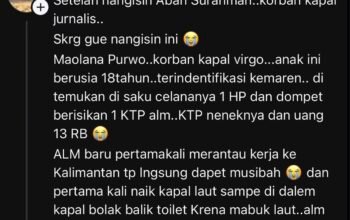 Kisah Pilu Maulana, Perantau Cilacap Korban KM Virgo Transport 8
