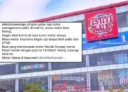 STNK dan Kunci Masih Dibawa Pemilik, Sebuah Motor Hilang dari Parkiran Festive Mall Karawang