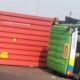 Truk Kontainer Terguling di Simpang Jomin, Begini Kondisinya