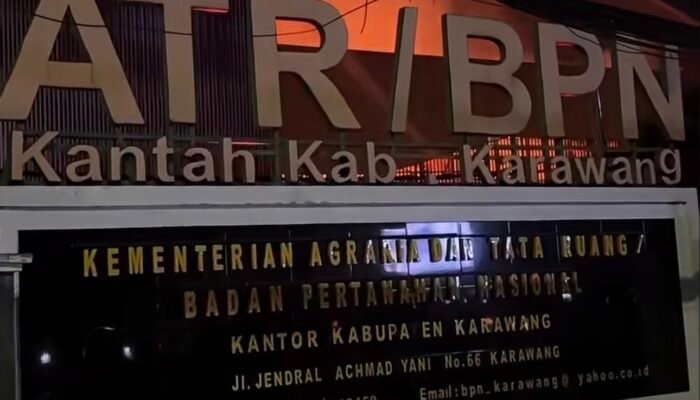 Miris! Kebakaran Melanda Gedung ATR/BPN Karawang