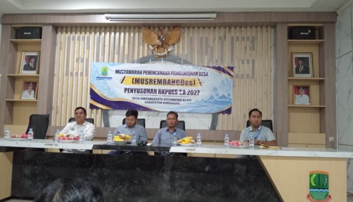 BPD Desa Gintungkerta Kecamatan Klari Giat MusrembangDes Penyusunan RKPDES 2027